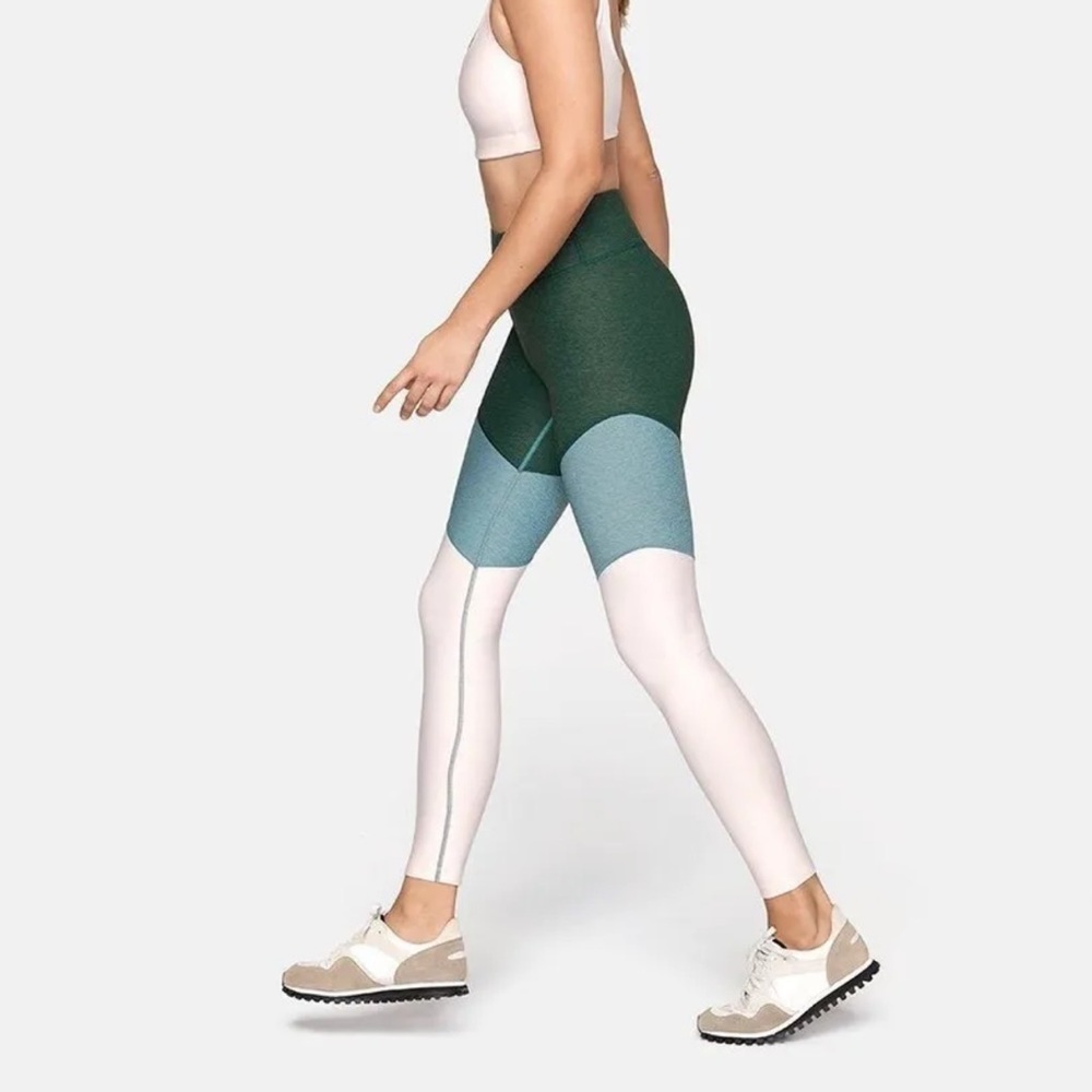 Outdoor Voices NWOT Springs Leggings 7/8 Green Blue - Picture 3 of 9